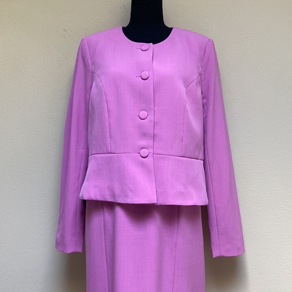 Appleseed Light Purple Blazer Coat & Sheath Dress Set Size 14 - Picture 3 of 13